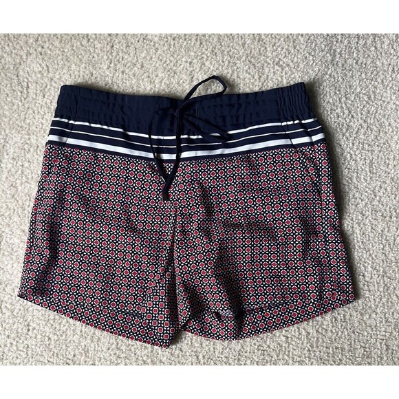 THE LIMITED Printed Short Size Small Red White Blue Pull On Elastic Waist Casual - Picture 1 of 10